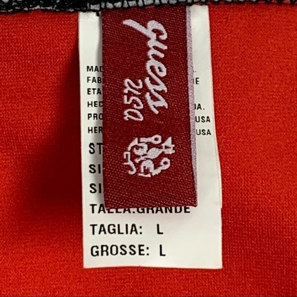 Guess USA | Size L | Black/White Polka Dot Ruffle String Bikini Swim Bottom - Picture 8 of 11